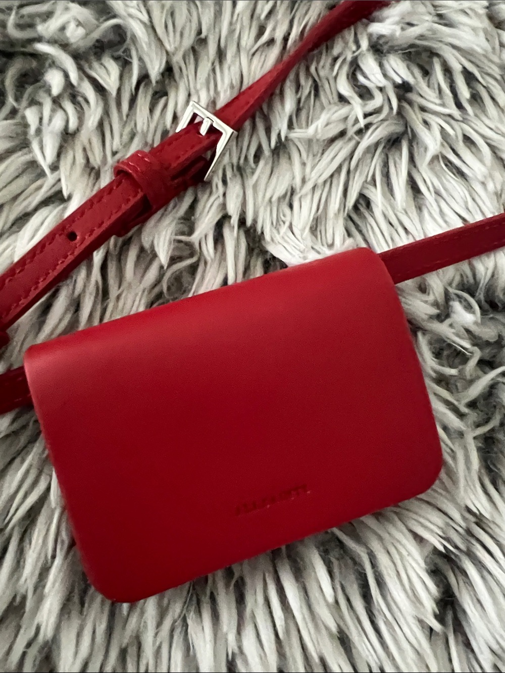 AllSaints Mini Leather Crossbody Red